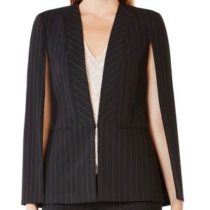 BCBGMaxAzria Upas Pinstripe Cape Blazer